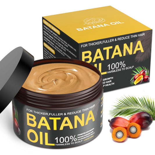 Batana Oil for Hair Growth - 100% Pure Natural Paste from Honduras, Prevents Hair Loss and Enhances Thickness, Organic Raw Hair Mask for Men and Women (4.05 Oz)